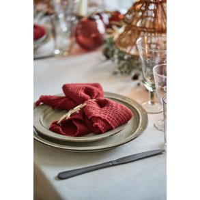 Stofserviet dobbeltv�vet r�d