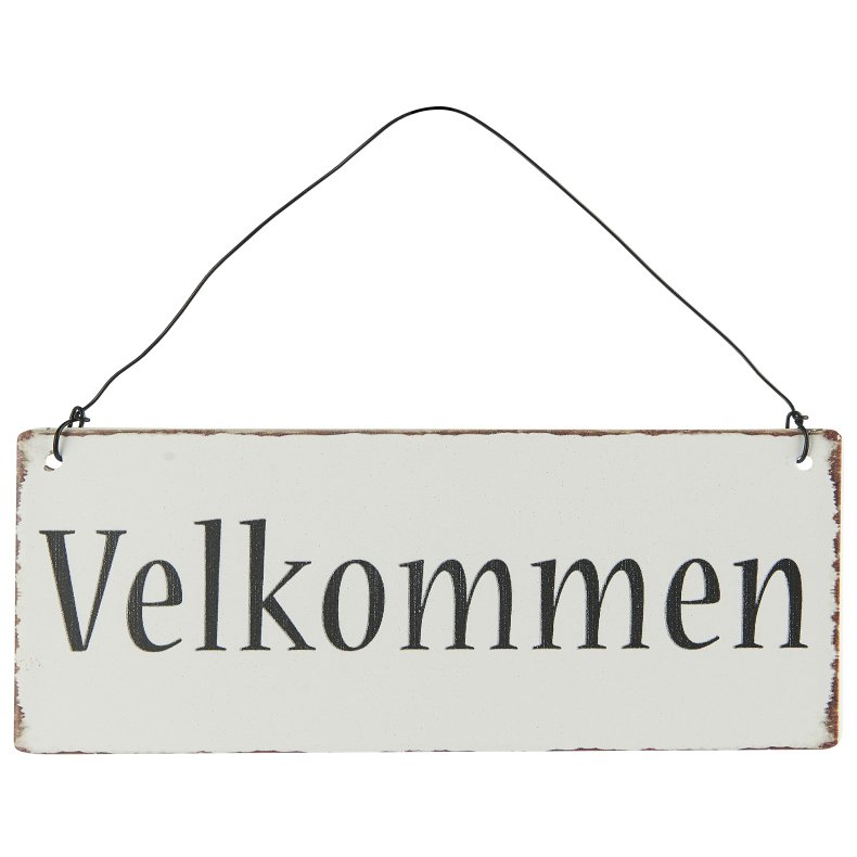 Metal skilt -  Velkommen