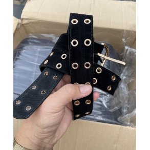 Blte - sort ruskind m/guld