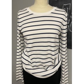 Frhizamond stribed tee bl�/hvid