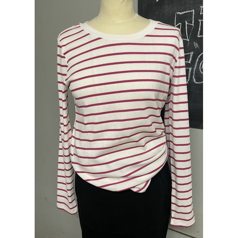 Frhizamond stribed tee pink/hvid