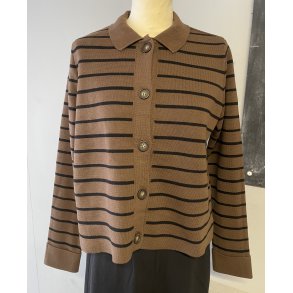 Poloshirt FRita car3 brun strib