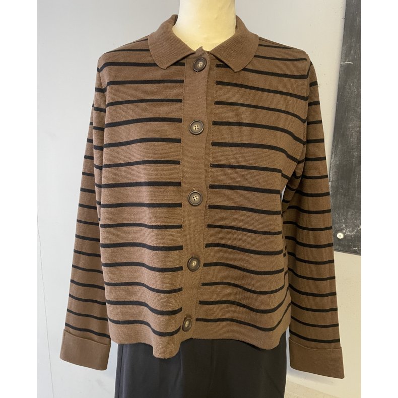 Poloshirt FRita car3 brun strib