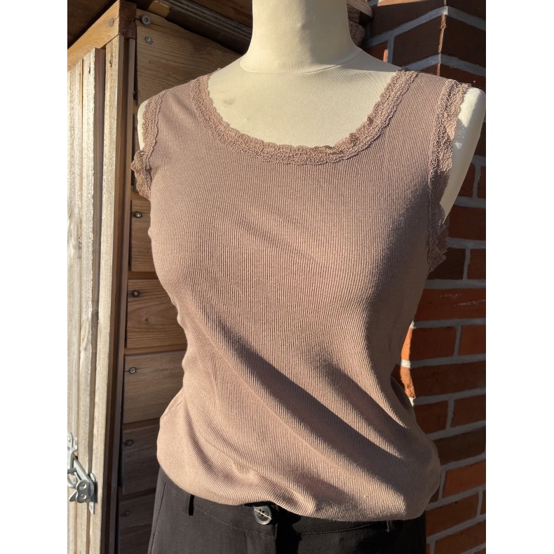 Frhizamond top - brun