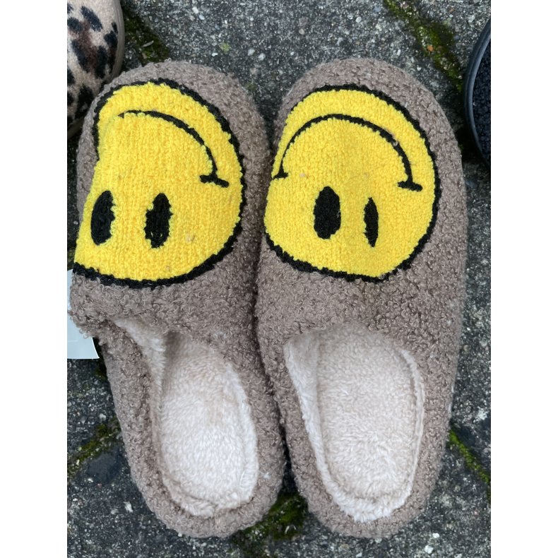 Slippers/pusser brun/gul