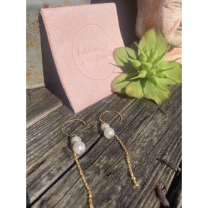 Guld Creol m/perle og kde