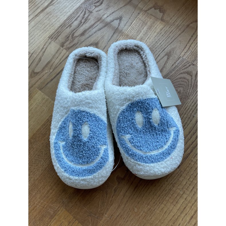 Slippers/pusser Hvid/bl