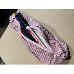 Penalhus eller mini toilettaske m/smiley Rosa